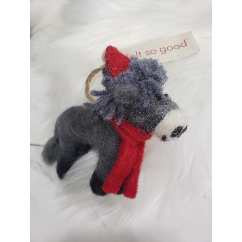 NEW HANDMADE Primitives Christmas Donkey FELT Ornament Animal Farm Barn